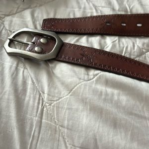 Leather western belt